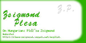 zsigmond plesa business card